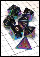 Dice : Dice - Metal Dice - Iridescent Mini 7 Dice Set - Dark Ages